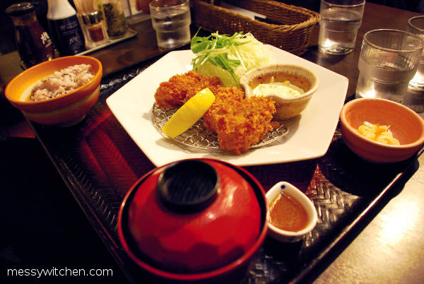 Hiroshima Fried Oyster Set @ Ootoya, Kyoto